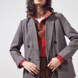 Debby - Veste blazer en laine à carreaux - SUNCOO