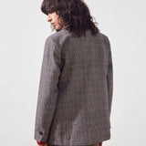 Debby - Veste blazer en laine à carreaux - SUNCOO