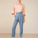 Blouse LILOU fluide satin - imprimé fleurettes - SUNCOO