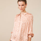 Blouse LILOU fluide satin - imprimé fleurettes - SUNCOO