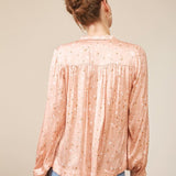 Blouse LILOU fluide satin - imprimé fleurettes - SUNCOO