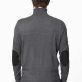 Pull col roulé coton et cachemire anthracite