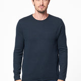 Pull col rond coton et cachemire