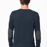 Pull col rond coton et cachemire