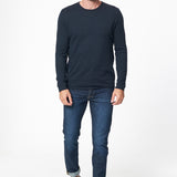 Pull col rond coton et cachemire