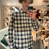Chemise à carreaux - blanche - Seidensticker