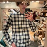 Chemise à carreaux - blanche - Seidensticker
