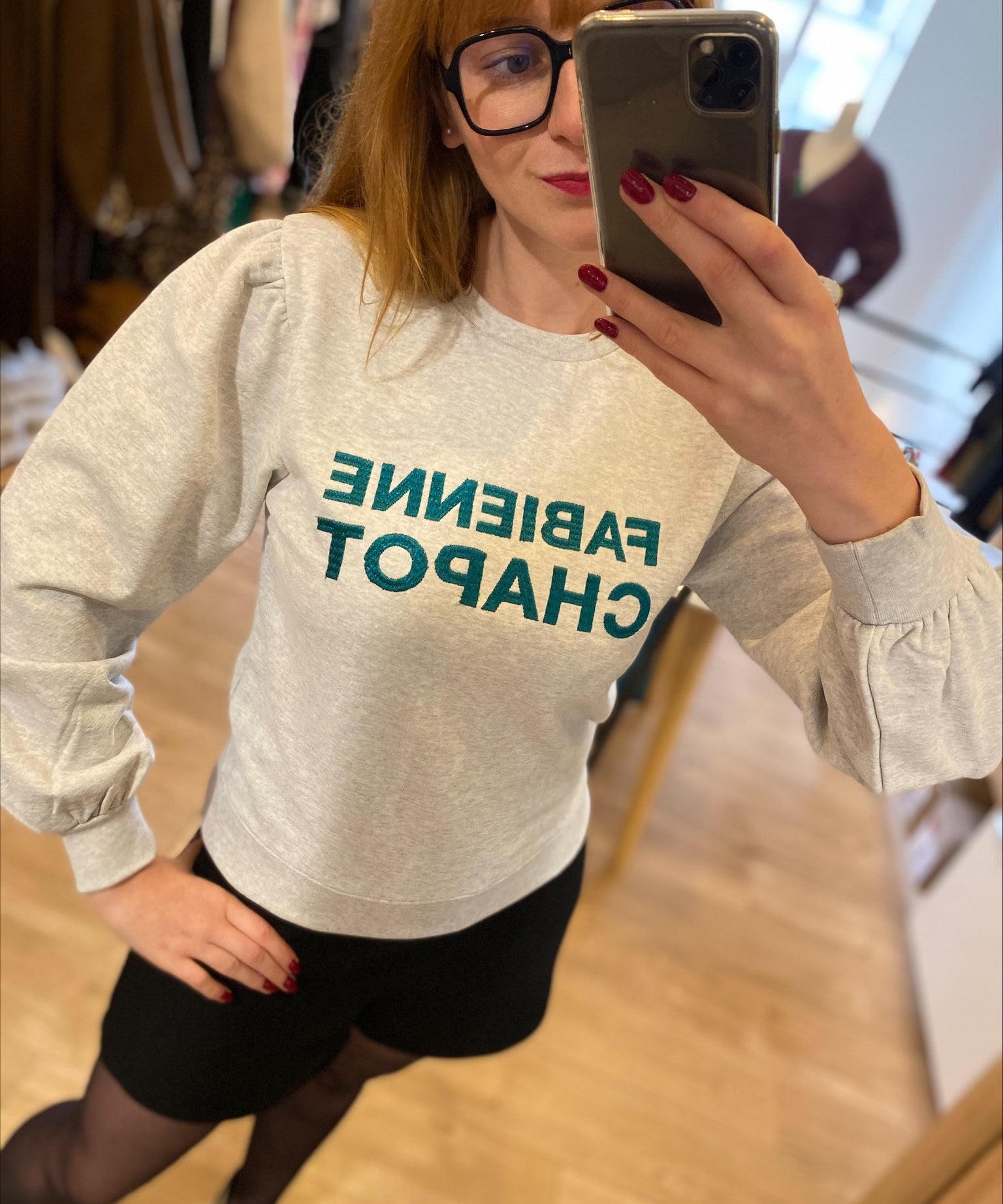 Sweat shirt Flo - Gris mélangé - FABIENNE CHAPOT