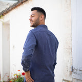 Chemise à carreaux N° 61120 - bleue marine - US POLO