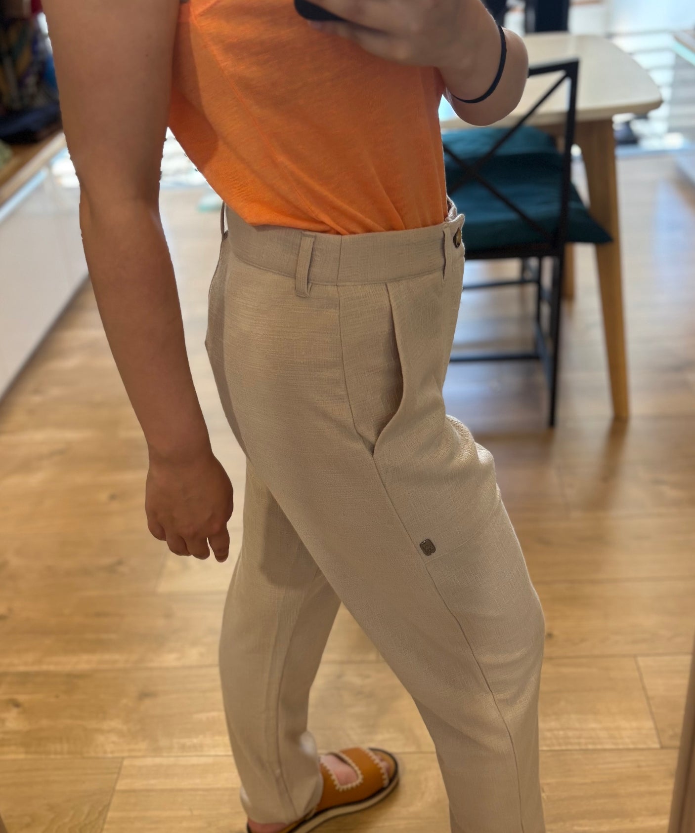 Pantalon en maille légère Viamao - Sable - Sun Valley femme