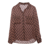 Chemise imprimée prune