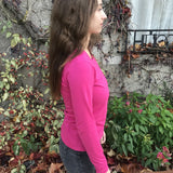 Tee-shirt manches longues - Fuchsia - US POLO FEMME