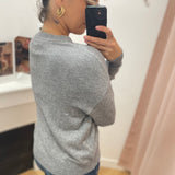 Cardigan col V femme Viril - Medium gris - VILA