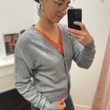 Cardigan col V femme Viril - Medium gris - VILA