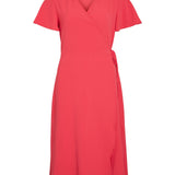 Robe cache-coeur manches courtes Vilovie - Hibiscus - VILA