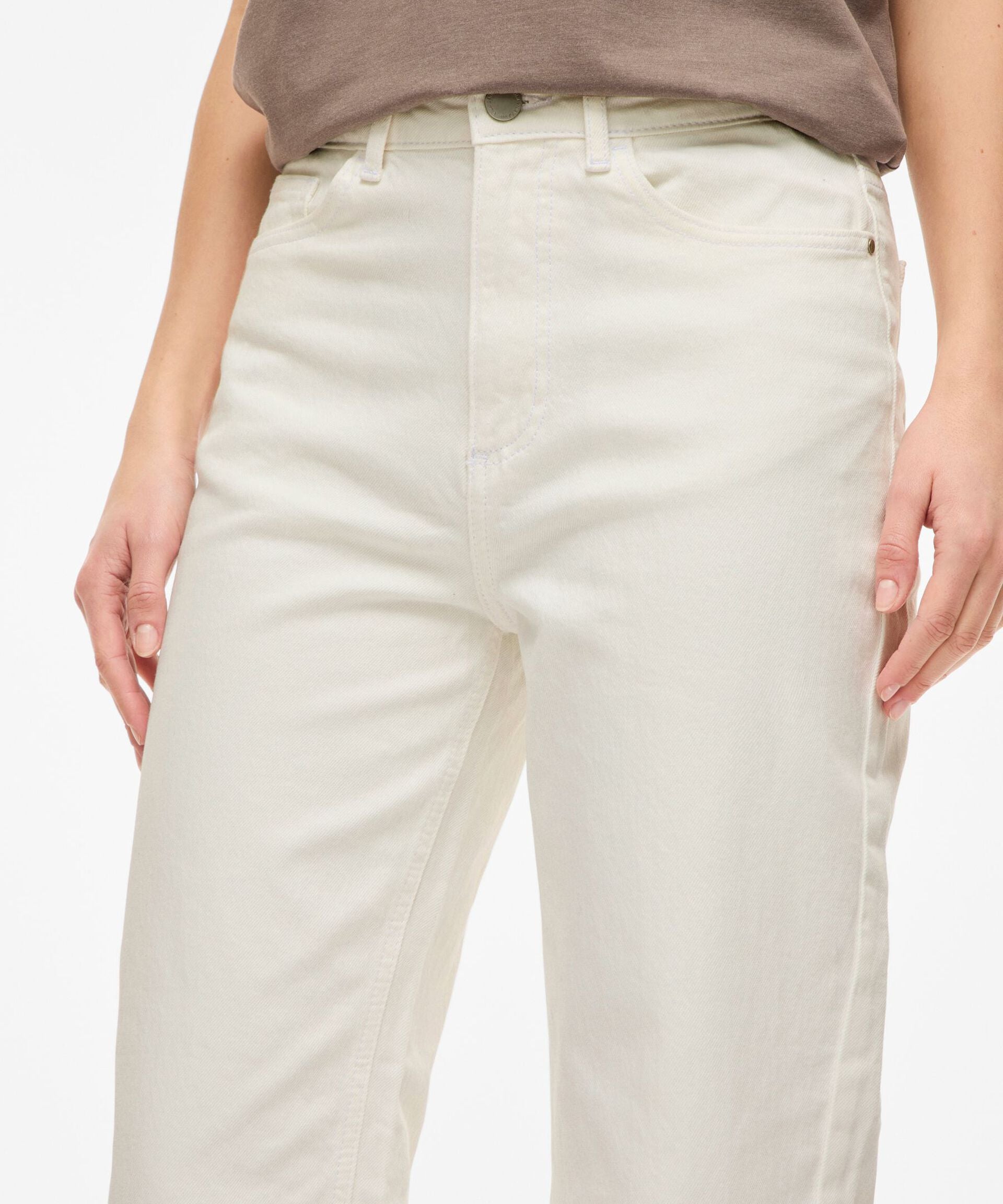 Jean droit taille haut Vikelly - Cloud Dancer - VILA