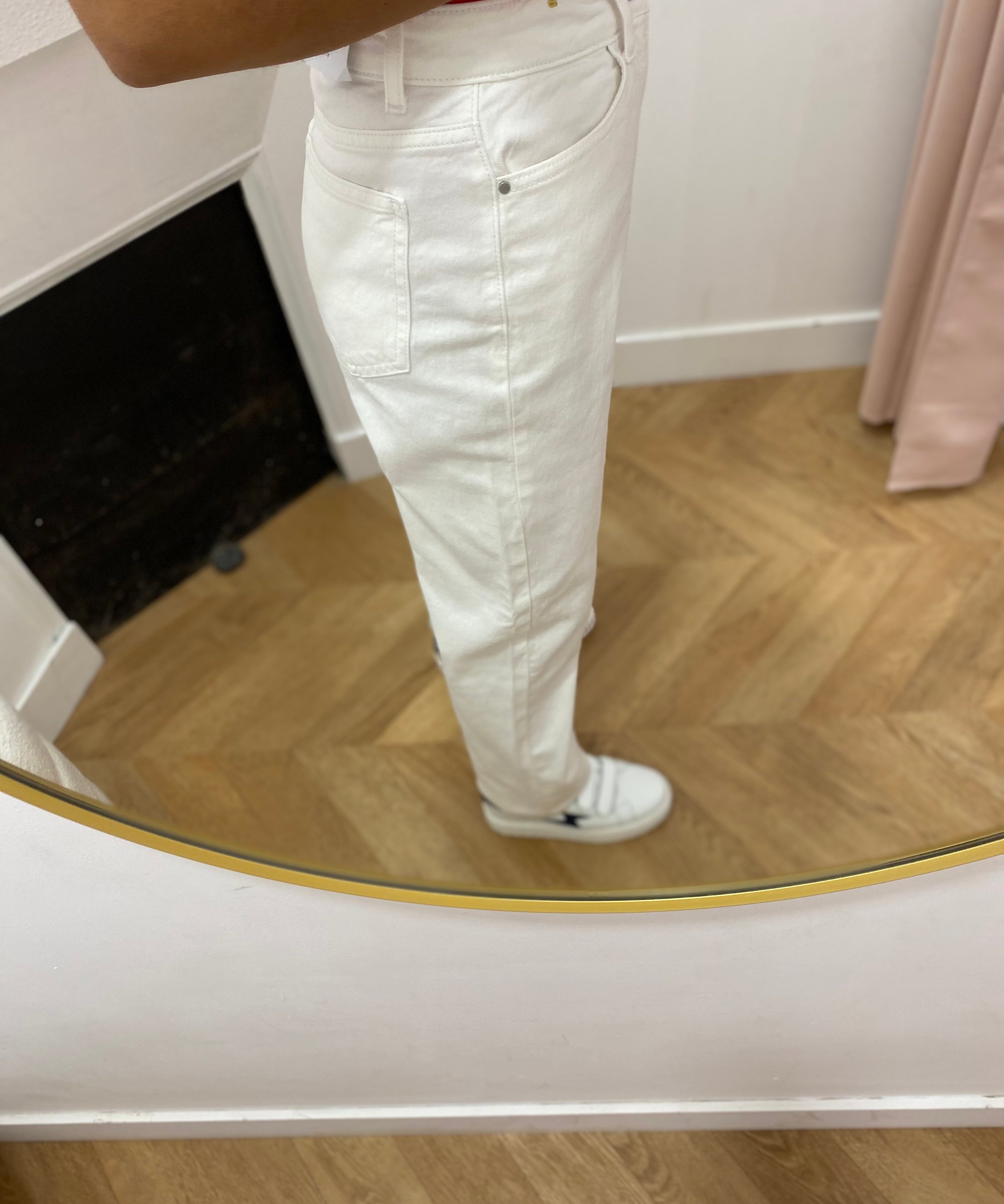 Jean droit taille haut Vikelly - Cloud Dancer - VILA