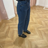Jean droit taille haute Vikelly - Medium Blue Denim - VILA