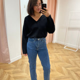 Jean droit taille haute Vikelly - Medium Blue Denim - VILA