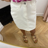 Jupe courte en jean - Cloud Dancer - VILA