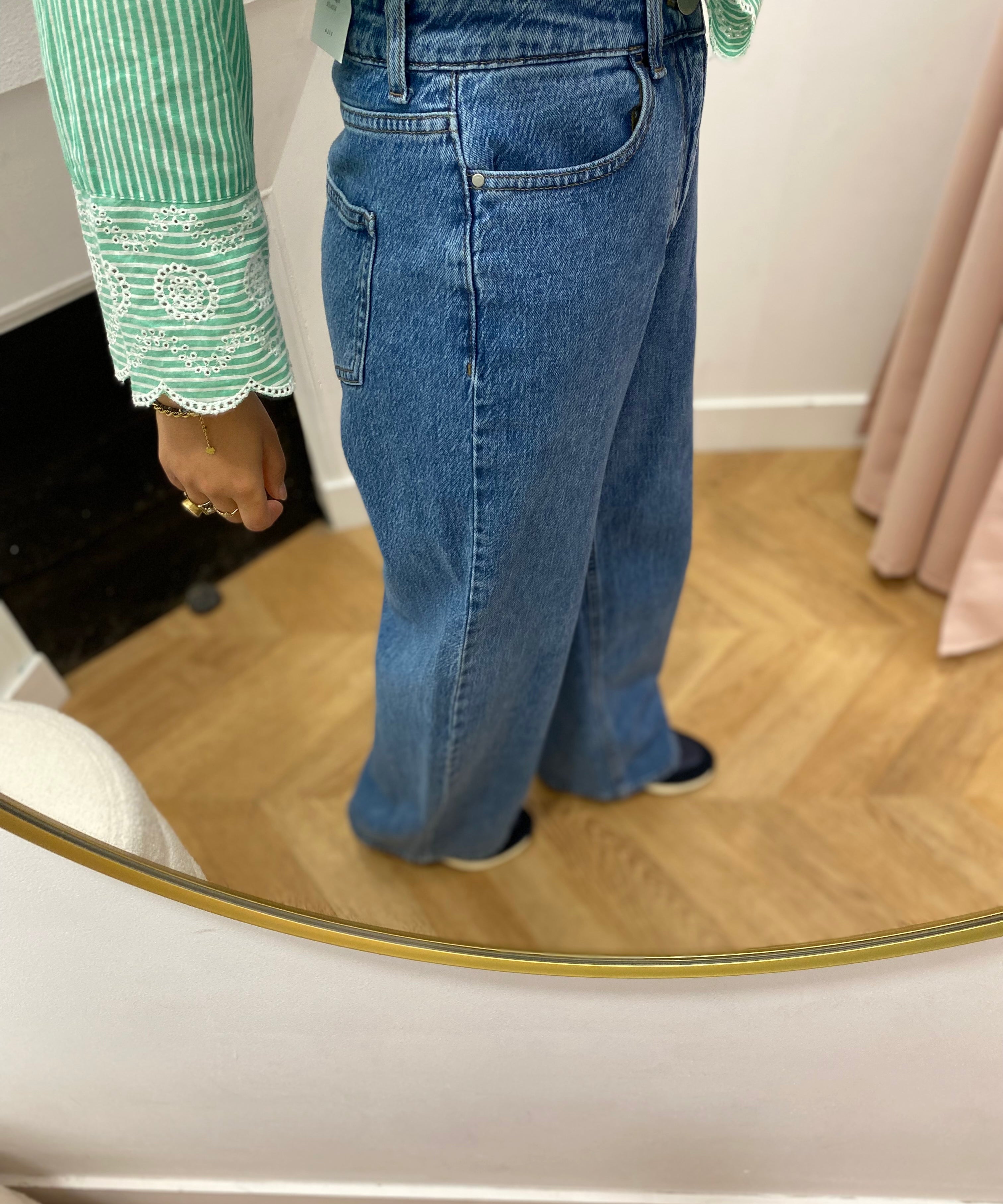 Jean ample taille haute Vifreya - Medium Blue Denim - VILA