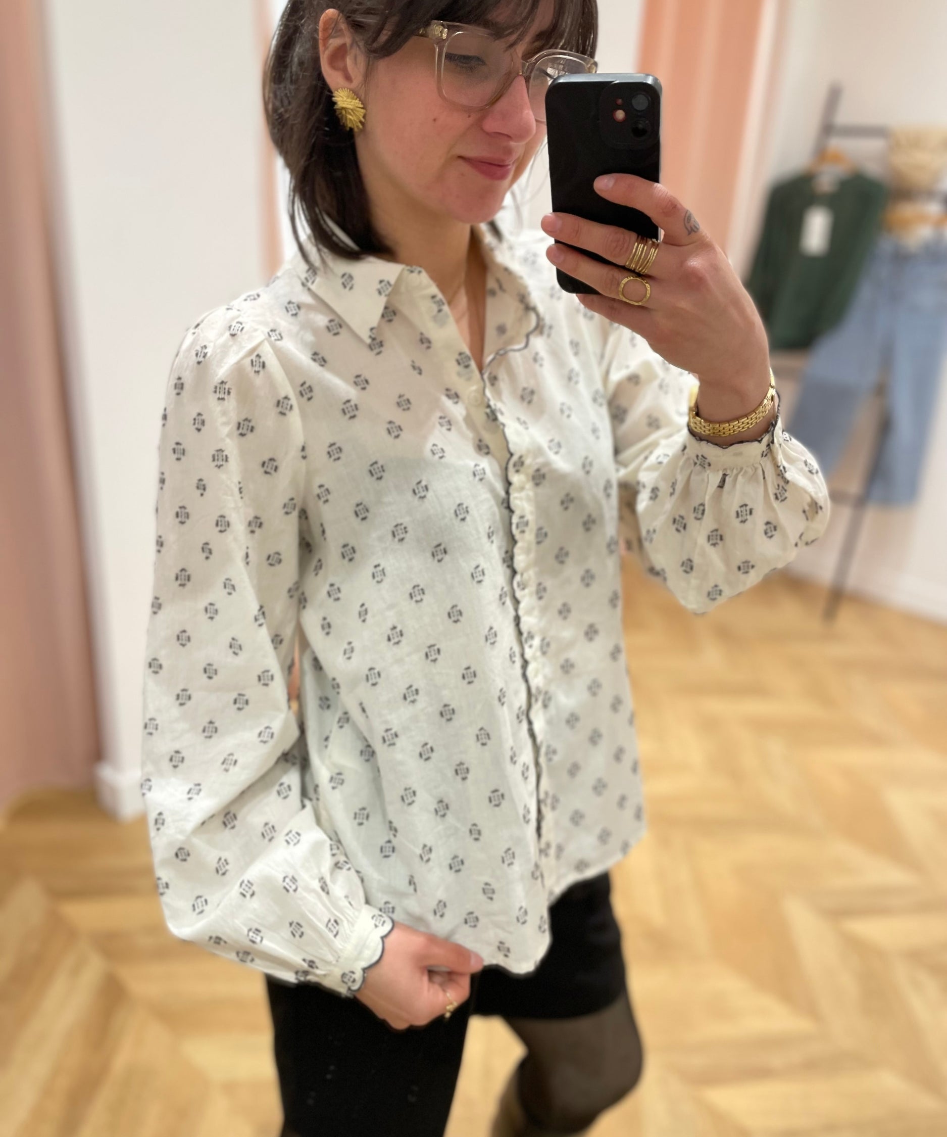 Chemise imprimée Visteffie - Birch - VILA