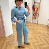 Combi pantalon en jean Vigivani - Bleu - VILA