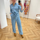 Combi pantalon en jean Vigivani - Bleu - VILA