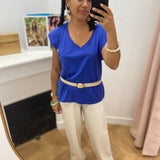 Pantalon à jambe ample taille mi-haute Virprisilla - VILA