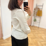 Chemise dentelle à manches longue Vitovan - Birch - VILA
