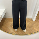 Pantalon large en lin Rousummer - Metéorite - ROUGE