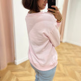 Sweat oversize Viseba - Rose pâle - VILA