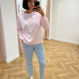 Sweat oversize Viseba - Rose pâle - VILA