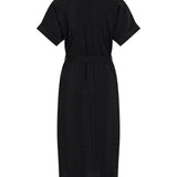 Robe chemise midi ceinturée Vihula - Black Beauty - VILA