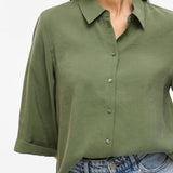 Chemise manches 3/4 Vihula - Olivine - VILA
