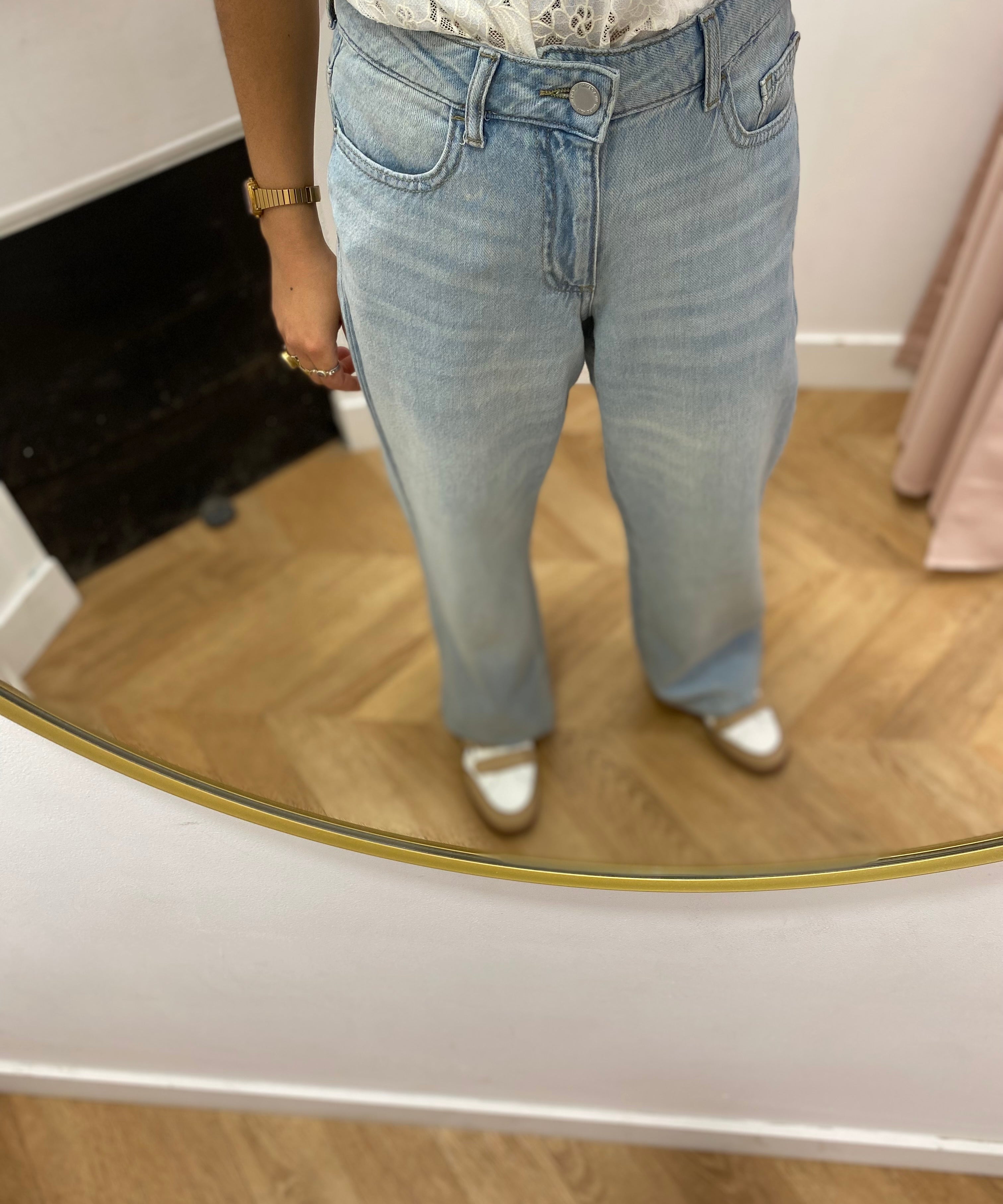 Jean ample taille mi-haute Vipalma - Light Blue Denim - VILA