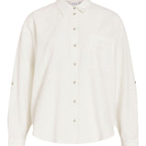 Chemise classique ample à manches longues Viprisilla - Super Light Natural Melan / Snow White - VILA