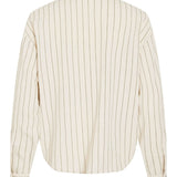 Chemise classique ample à manches longues Viprisilla - Super Light Natural Melan / Snow White - VILA