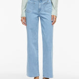 Jean coupe ample taille mi-haute Vilorie - Light Blue Denim - VILA