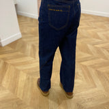 Vikelly High-Waisted Straight Jeans - Dark Blue Denim - VILA