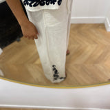 Pantalon large bohème en toile légère brodée Vipolli - Super light - VILA