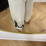 Pantalon large bohème en toile légère brodée Vipolli - Super light - VILA