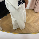 Pantalon large bohème en toile légère brodée Vipolli - Super light - VILA