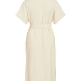 Robe mi-longue manches courtes ceinturée Vilinnen - Birch - VILA