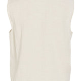 Gilet sans manches brodé avec liens à nouer Vipolli - Super Light Natural Melan - VILA