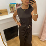 Robe sans manches mi-longue Vijustine - Slate black - VILA