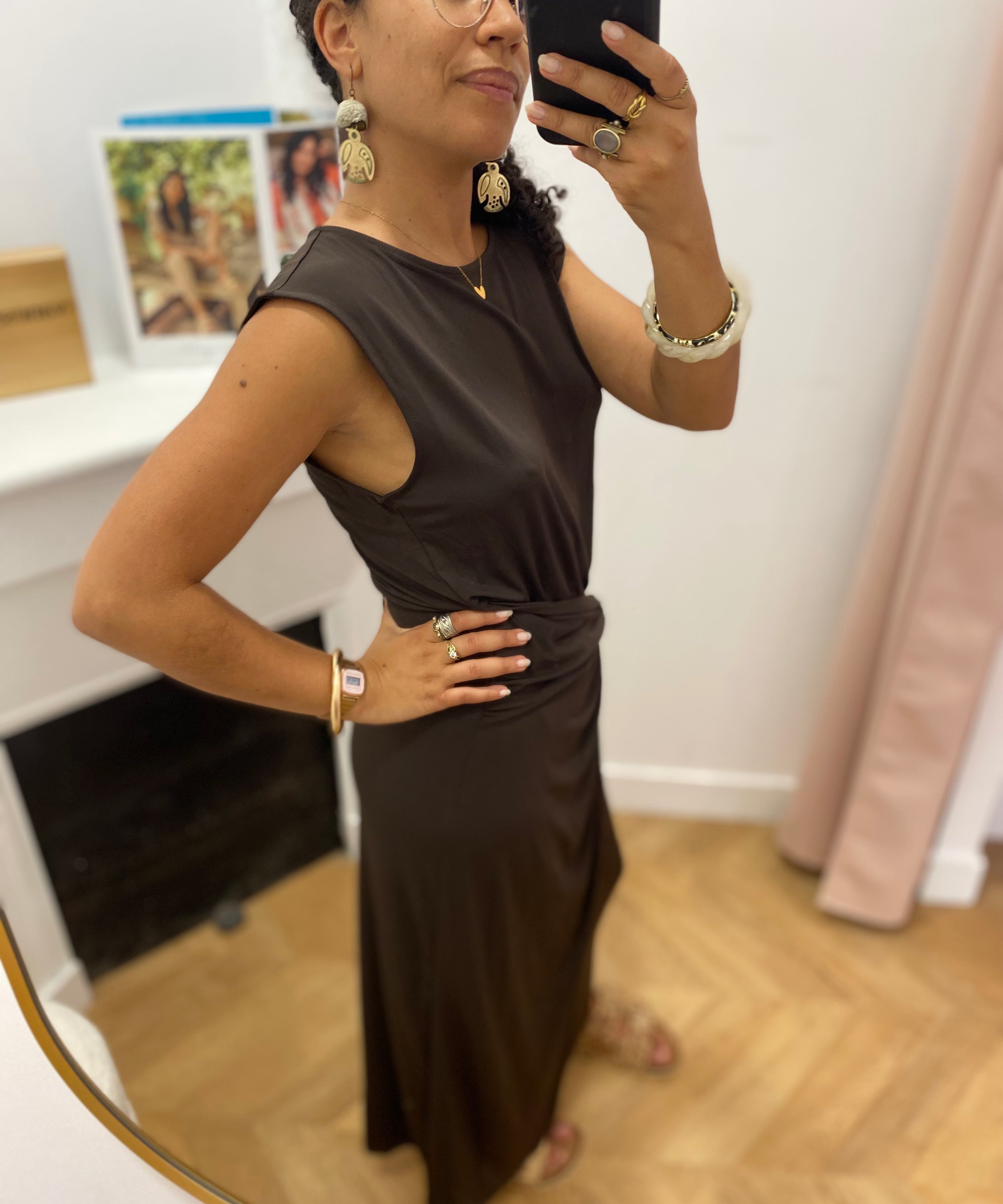 Robe sans manches mi-longue Vijustine - Slate black - VILA