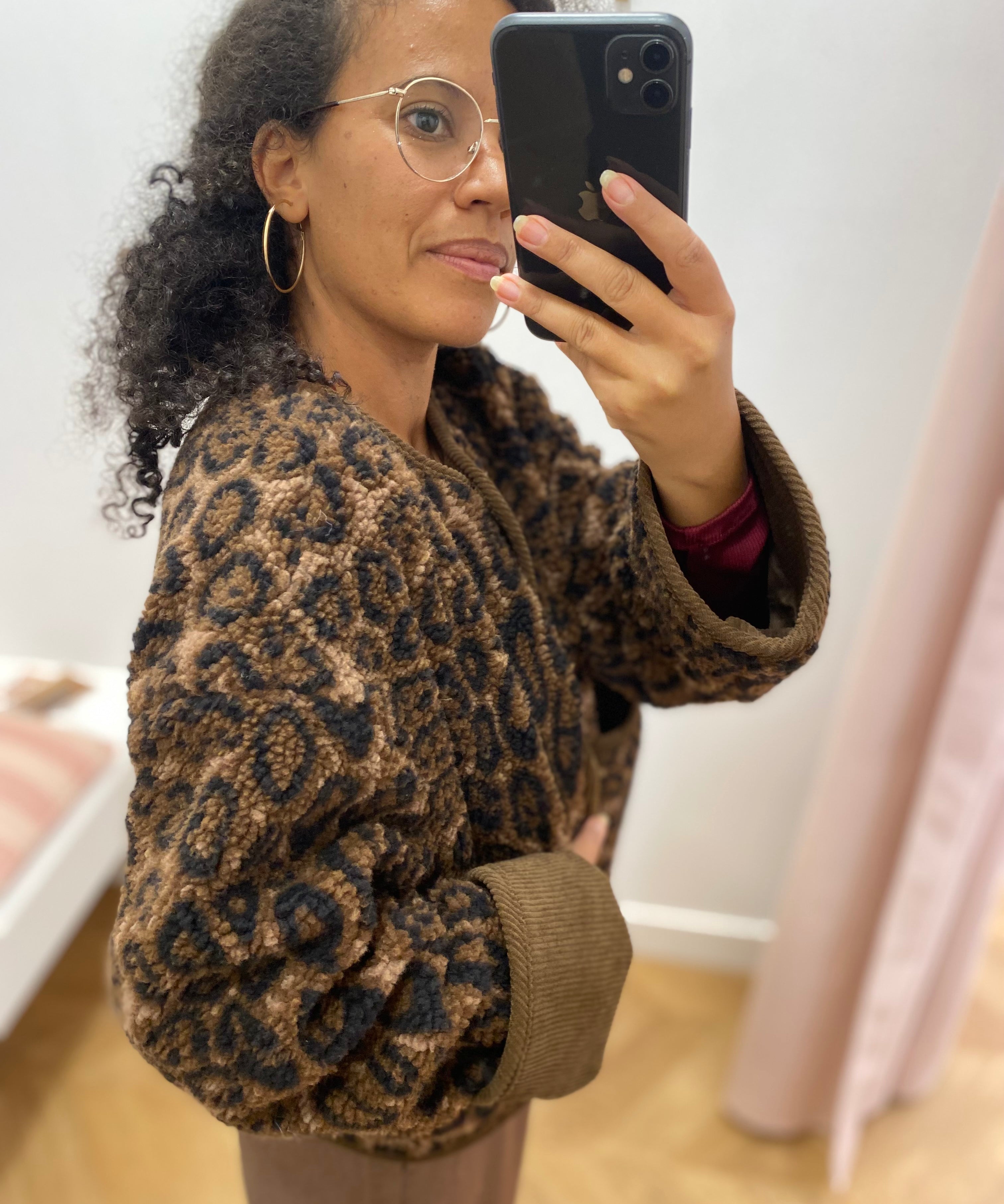 Veste léopard Viadera - Coffee Brown - VILA