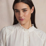 Chemise femme brodée manches 3/4 Fadiacha - Arctique - TBS Femme