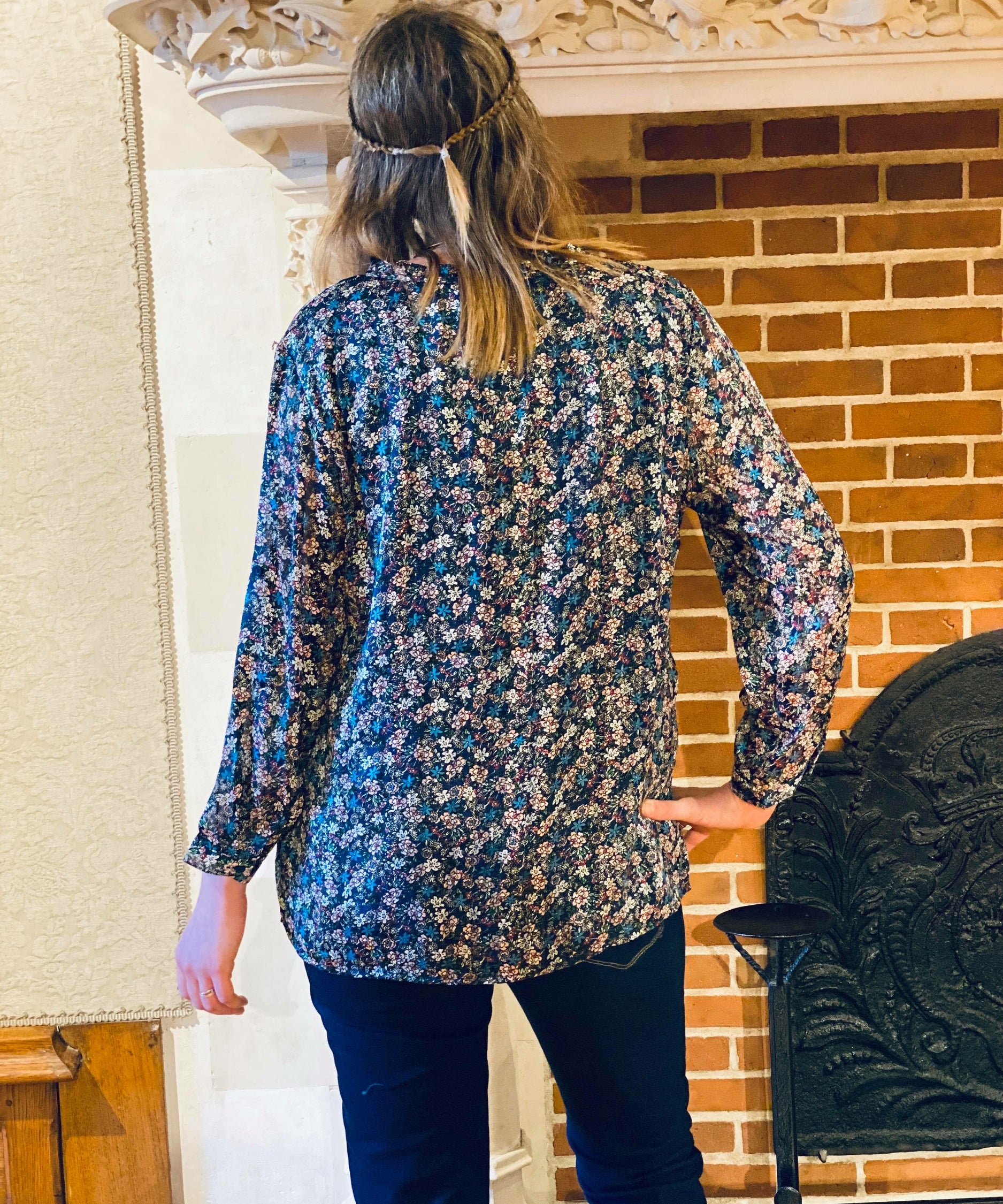 Blouse fleurie - Marine - Christy